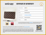 Louis Vuitton Damier Ebene Neverfull Pochette Sd0226lzxde Entrupy Certificate