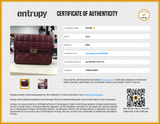 Gucci Deco Burgundy Leather Shoulder Bag Eb0626cxzde Entrupy Certificate
