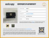 Chanel Quilted Caviar Metal Perforated Cc Flap Black Wallet Aa0826pzxsa Entrupy Certificate