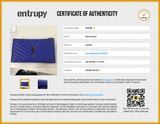 Ysl Cassandra Chevron Quilted Blue Leather Double Zip Clutch Wallet Eb1225irxde Entrupy Certificate
