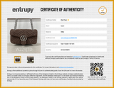 Gucci Gg Marmont Suede Brown Medium Handbag Aa0326czxsa Entrupy Certificate