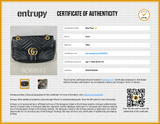 Gucci Gg Marmont Matelasse Shoulder Bag Black Aa0426rrzsa Entrupy Certificate