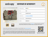 Gucci Dionysus Canvas Kingsnake Embroidery Python Shoulder Bag Eb0426llxzde Entrupy Certificate