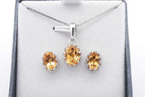 Set Of 5 Gemstone Ensemble Sets In Sterling Silver Eb0925crsa