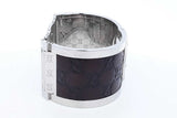 Gucci Twirl Gg Brown Leather Stainless Steel Bracelet Watch Eb0826lorde