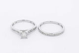 0.43cttw Diamond Wedding Set In 10k White Gold 3 Grams Size 7 Eb0226lcrsa