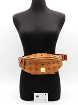 Mcm Fursten Belt Bag In Visetos Cognac Beige Aa0926wxzsa