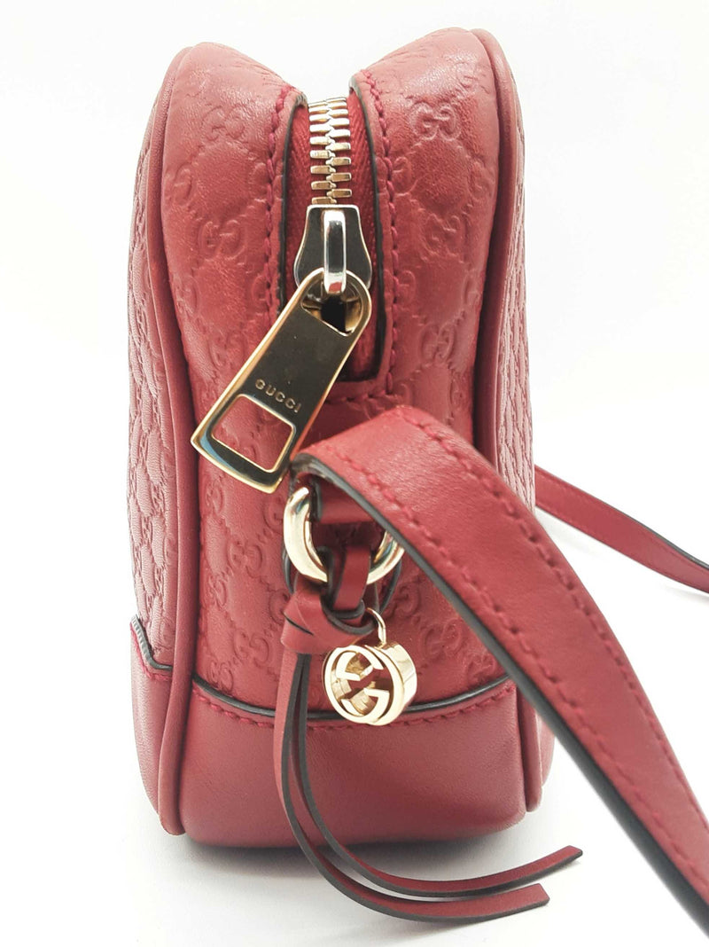 Gucci 449413 Bree Red Microguccissima Leather Crossbody Bag Do0525oxzde