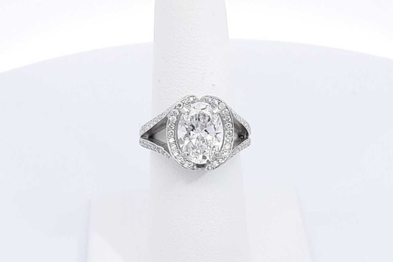 3.54ctw Lab Grown Diamond Ring In Platinum 11.3 Grams Size 6.5 Eb0325lwrxsa