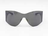 Balenciaga Oversized Studded Shield Sunglasses In Grey Crystal Fw1026lxzdu
