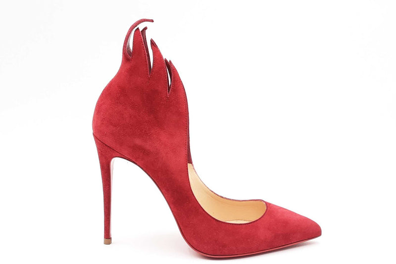 Christian Louboutin Victorina Red Suede Heels Size Eu 35.5 Eb1224lxzdu