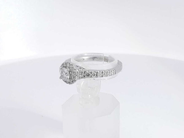 0.54 Cttw Diamond 14k White Gold Ring 3.6 Grams Size 6.5 Aa0725pxzsa