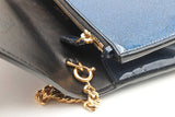 Yves Saint Laurent Blue Glitter Patent Leather Kate Tassel Crossbody Eb0226wrxsa