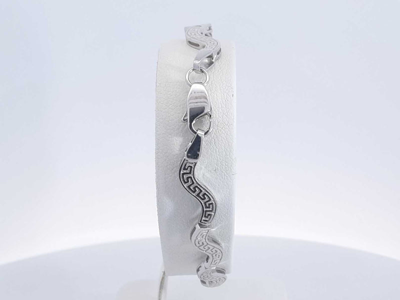 18k White Gold 8.2 Grams Snake Bracelet 7 In Aa0825wzxsa