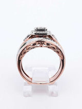 0.84 Cttw Diamond & Rose Gold Bridal Set 8 Grams Size 4.75 Fw0824prxdu
