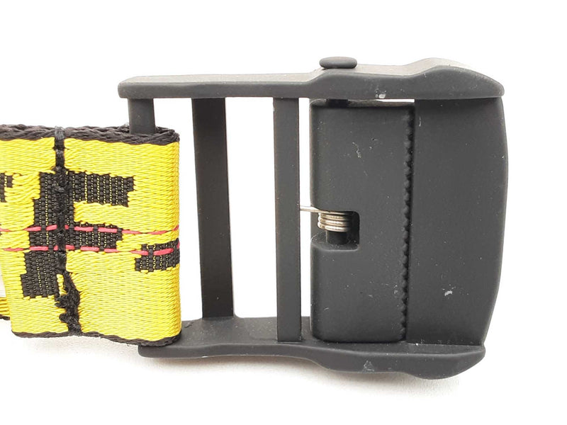 Off White C/o Virgil Abloh Industrial Belt In Yellow & Black Fw0925lxzdu