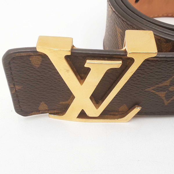 Louis Vuitton Monogram Brown Leather Belt Size 32 Sd0425orzdu