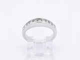 1.0 Ctw Channel-set Diamond & 18k White Gold Ring 4 Grams Size 5 Fw0925osrdu