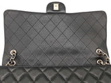 Chanel Classic Jumbo Black Quilted Caviar Leather Shoulder Bag Do0326irxzde
