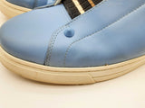 Fendi 8e6852 Vitello Rockoclick Blue Leather Slip Ons Size Eu 39 Do1124lxzde