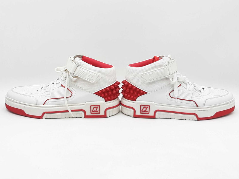 Christian Louboutin Astroloubi White Leather Sneakers Size Eu 45 Fw026467lrxdu