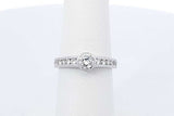0.81ctw Diamond Ring In 14k White Gold 3 Grams Size 6 Eb1125orxdu