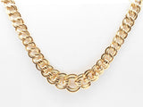 14k Yellow Gold Double Curb Link Necklace 16.4 Grams 17 Inch Fw0625pzxdu