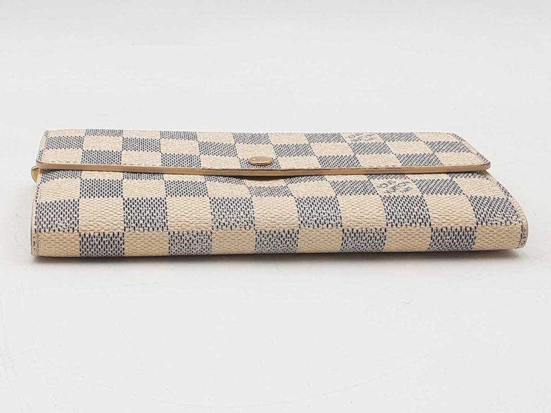 Louis Vuitton Sarah Damier Azur White Wallet Aa1025orzsa