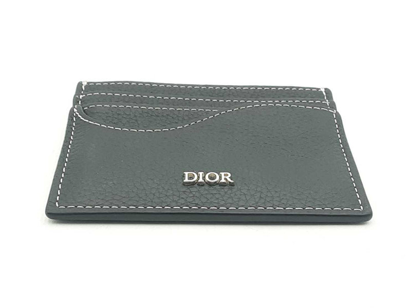 Dior Black Grained Calfskin Saddle Card Holder Sd0925lozsa