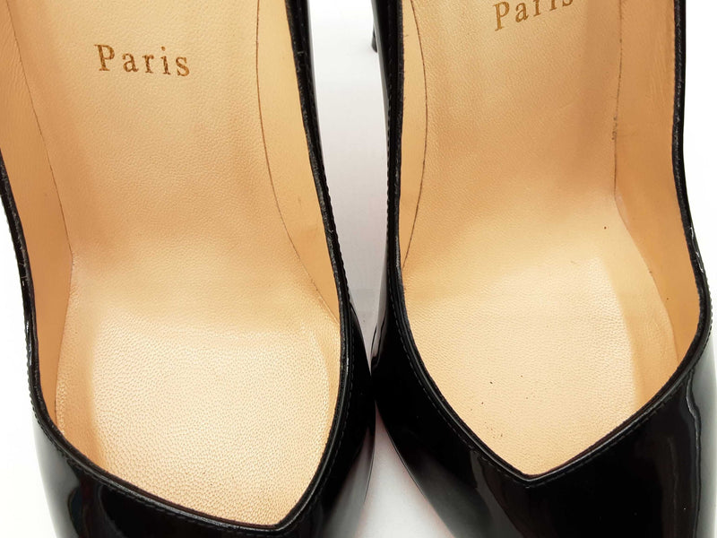 Christian Louboutin Corneille 100 Black Patent Heels Size Eu 39.5 Do0825loxde