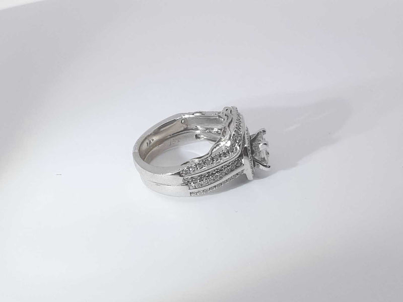 1.51ctw Diamond 14k White Gold 14k 8.5 Grams Ring Size 5 Sd0425lzrzsa
