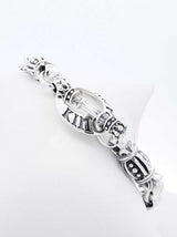 King Baby Sterling Silver Decorative Link Toggle Clasp Bracelet 9 In Fw0425lrxdu