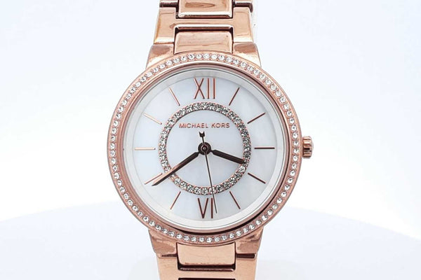 Michael Kors Rose Gold Tone Stainless Steel Watch 33mm Eb0723rxsa