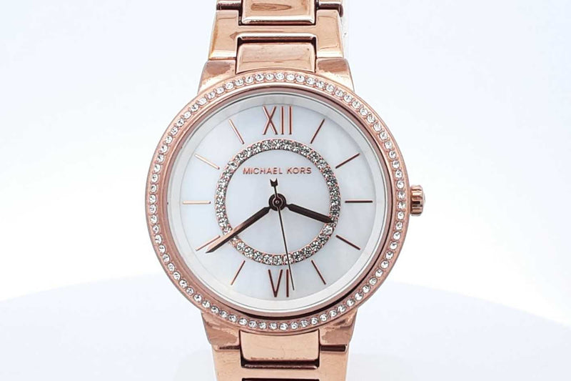 Michael Kors Rose Gold Tone Stainless Steel Watch 33mm Eb0723rxsa