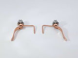 0.40 Cttw Diamond & 14k Rose Gold Leverback Earrings 5.6 Grams Fw0925prxdu