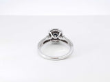 0.93 Cttw Princess Cut Diamond & 14k White Gold Double Halo Ring 4.3 Grams Size 6.5 Fw0626pzxdu