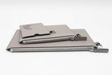 Cartier Panther Motif Tri Pouch Wallet In Gray Leather Fw1225lczdu