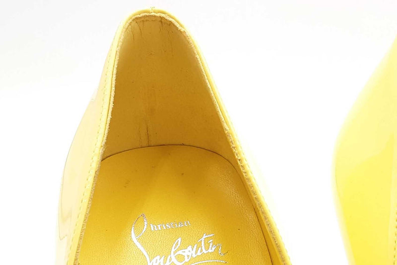 Christian Louboutin Dolly Yellow Patent Leather Pumps Size 40 Eb1224lrxsa