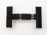 Hermes H Quizz Black Lacquered Enamel Buckle Sd0126wrzdu