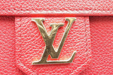 Louis Vuitton Red Leather Lockme Long Wallet Eb0826orxsa