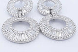 5.32cttw Diamond Drop Circle Earrings In 18k White Gold 17 Grams Eb0126wrxzde