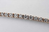 10k Yellow Gold Diamond Tennis Bracelet 9.3 Grams 7.75 Inch Eb0826pwrdu