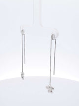 14k White Gold Airplane Threader Earrings 1.1 Grams Fw0626rzdu