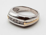 0.21 Cttw Natural Diamonds 14k Two Tone Gold 7.6g Ring Size 8.25 Do0526rrxde