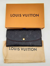 Louis Vuitton Emilie Marine Blue Rouge Red Empriente Monogram Wallet Do0824wcrde