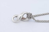 Tiffany & Co. Sterling Silver Infinity Pendant Necklace 7.6g 15.5 In Eb0926lxzde