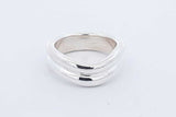 Tiffany & Co. Elsa Peretti Sterling Double Wave Ring 10.1g Size 7 Eb0624rxdu