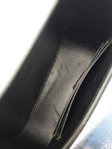 Versace La Medusa Top Handle Bag In Metallic Blue Crinkled Lambskin Fw1026prxdu