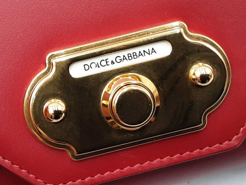 Dolce & Gabbana Welcome Shoulder Bag In Red Leather Fw0725lcrdu