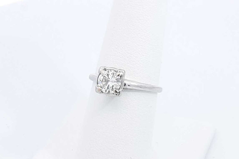 Approx. 0.7ctw Diamond Ring In 14k White Gold 2.3 Grams Size 7 Eb1224rxzdu